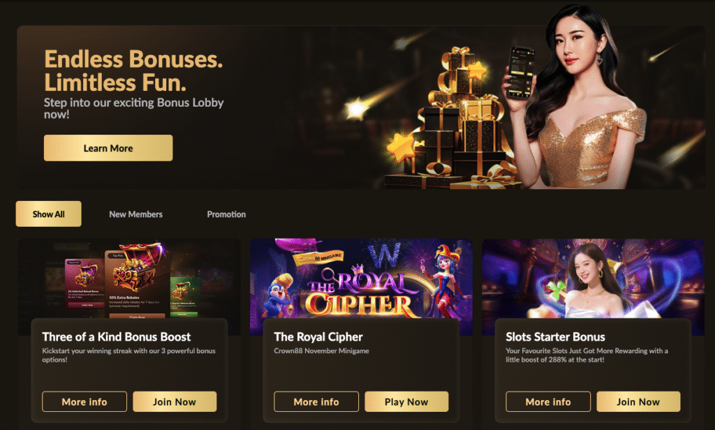 Crown88 bonus