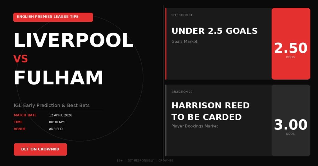 Liverpool vs Fulham EPL 2026 | IGL Prediction & Best Bets on Crown88